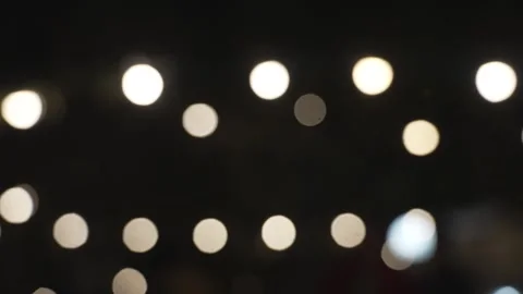 Lights String Bokeh with motion Stock Footage 233526341