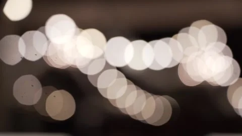 Lights String Bokeh with motion Stock Footage 233526342