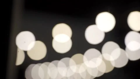 Lights String Bokeh with motion Stock Footage 233526354