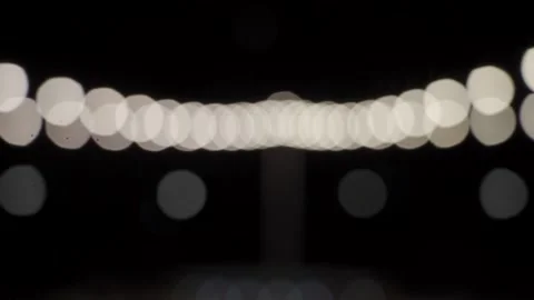 Lights String Bokeh with motion Stock Footage 233526368