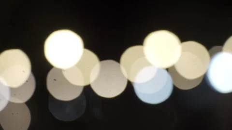 Lights String Bokeh with motion Stock Footage 233526392