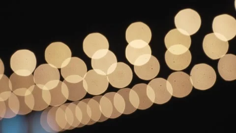 Lights String Bokeh warm Light Stock Footage 233526419