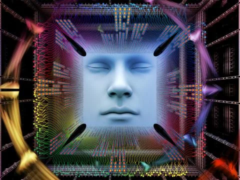 Lights of Super Human AI イラスト素材
