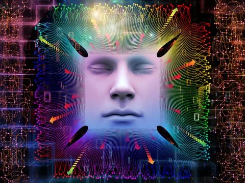 Lights of Super Human AI イラスト素材