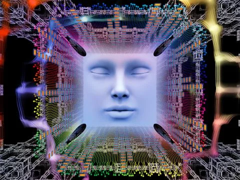 Lights of Super Human AI イラスト素材