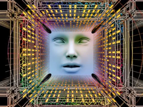 Lights of Super Human AI イラスト素材