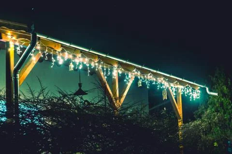 Lights in the terrace Stock Photos