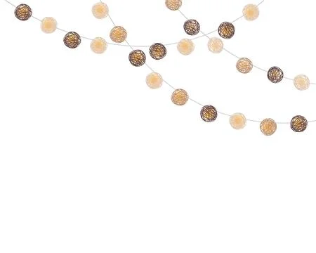 Lights thread ball garland corner frame for Birthday or Christmas decoration. Stock Illustration