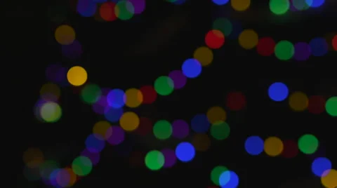 Lights on a town square Christmas tree Stock Footage 58855512