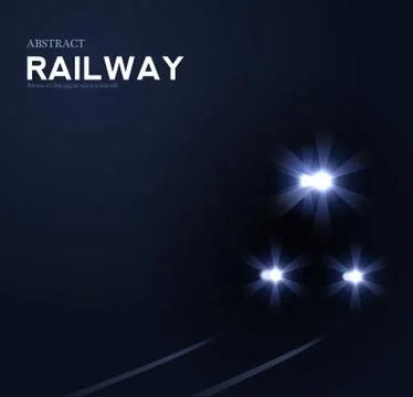 Lights of train, vector abstract background Stock Illustration