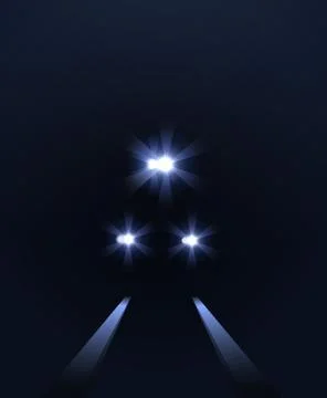 Lights of train, vector abstract background Stock Illustration