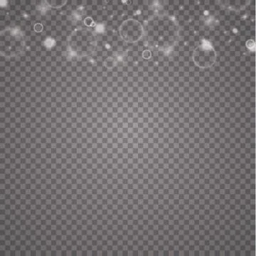 Lights on transparent background. Magic concept. Vector white glitter wave Stock Illustration
