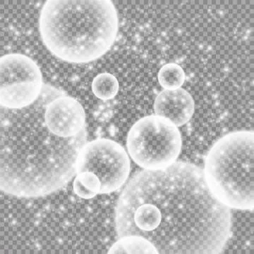 Lights on transparent background. Magic concept. Vector white glitter wave Illustrazione stock