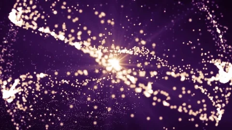 Lights violet bokeh background. Elegant golden abstract. Disco background wit 動画素材 82448728