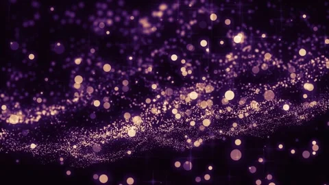 Lights violet bokeh background. Elegant golden abstract. Disco background wit Stock Footage 82475900