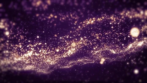 Lights violet bokeh background. Elegant golden abstract. Disco background wit Stock Footage 82483802