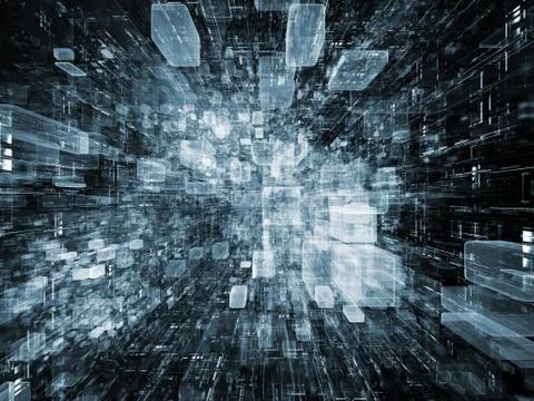 Lights of Virtual Space Ilustración de archivo