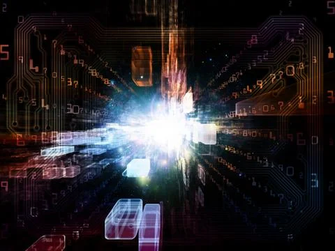 Lights of Virtual Space Illustrazione stock