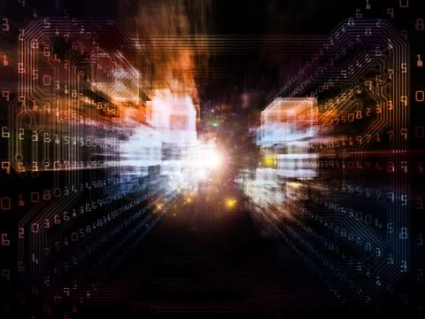 Lights of Virtual Space Illustrazione stock