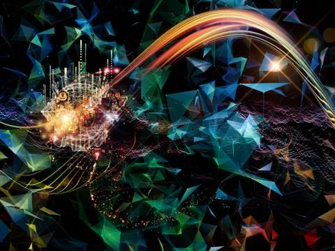 Lights of Virtual World Stockillustratie