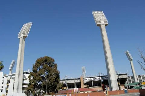 Lights at WACA cricket ground, Perth, Australia Copyright: xIanxPereira/Di... Stock Photos