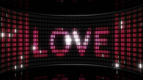 Lights Wall Love Animated Stock-Footage 57258422