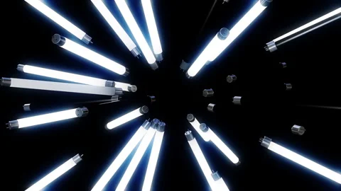 Lights White Glowing Background Looped Video Stock Footage 157276368