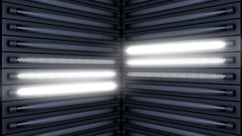Lights White Panel Looped Video Stock Footage 148837041