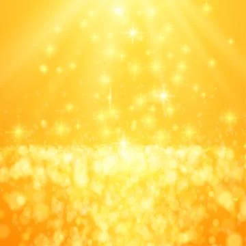 Lights on yellow background bokeh effect Stock Illustration