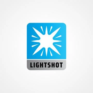 Lightshot Logo Design Concept for Lighting Professional Company, Laser Art .. Stock Illustration