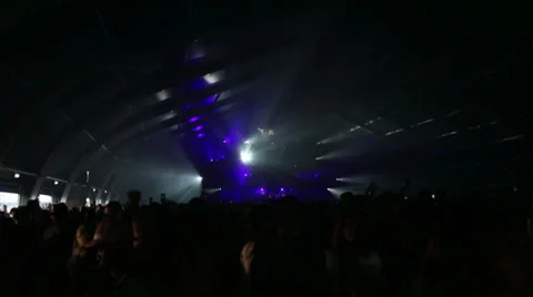 Lightshow @ EDM Festival Stock Footage 34136010