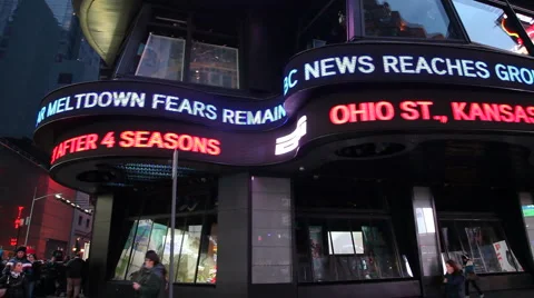 A lightsign in New York Stock Footage 1807501