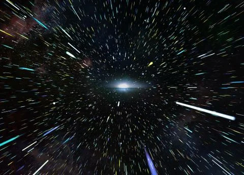 Lightspeed star trails Stock Illustration