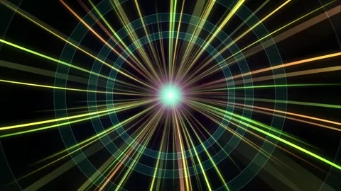 Lightspeed through space featuring glowing star trails and warp drive effect Video stock 346262429