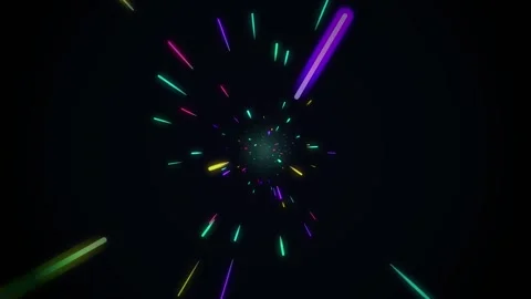 Lightspeed through space traveling at warp velocity across the galaxy Video stock 346262454
