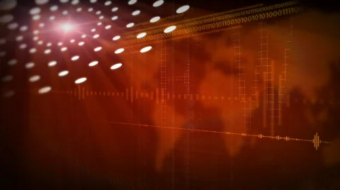 LIGHTSPOTS and VAGUE WORLD MAP Stock Footage 827563