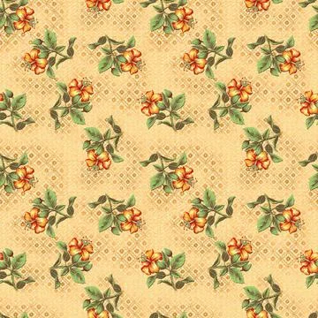 Light,Texture,Background,With,Flower,Bunches,For,Allover,Print Stock Illustration