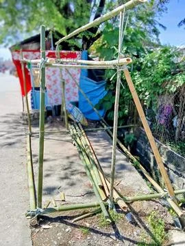 Lightweight bamboo frame Stock Photos