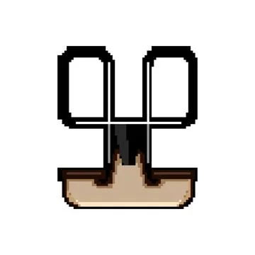 Lightweight book reading stand pixel art vector illustration Stock Illustration