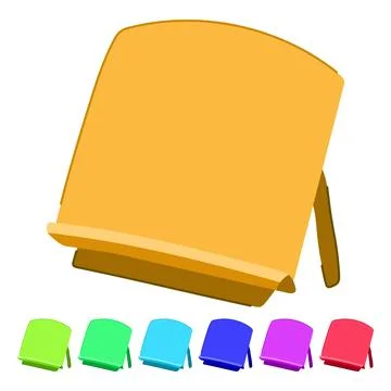 Lightweight book reading stand vector cartoon graphic Stock Illustration
