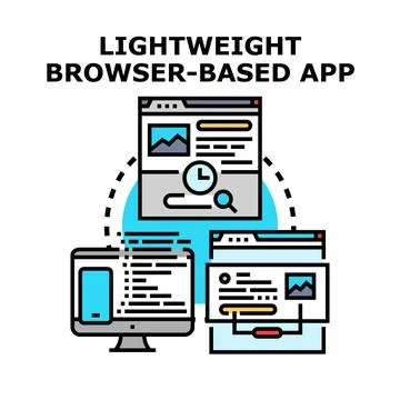 Lightweight browser based app concept vector icon Stock Illustration