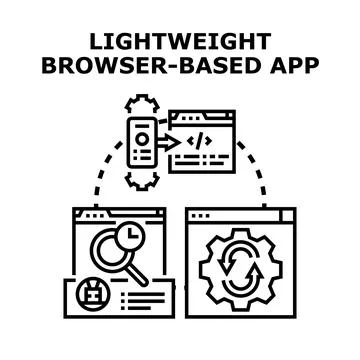 Lightweight browser based application development and optimization Stock Illustration