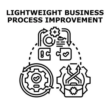 Lightweight business process improvement concept illustrating optimization Stock Illustration
