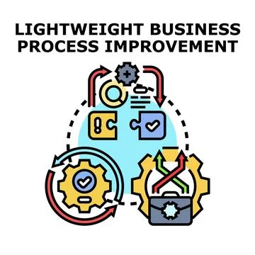 Lightweight business process improvement concept illustrating optimization Stock Illustration