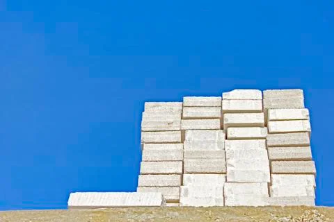 Lightweight concrete block Stock Photos