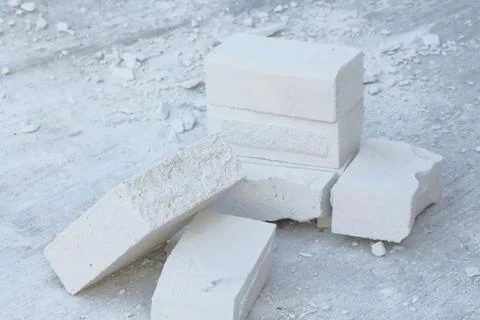 Lightweight concrete block Stock Photos