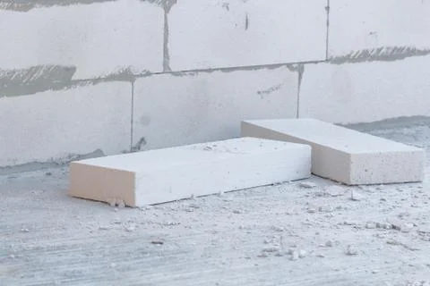 Lightweight concrete block Stock Photos