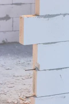 Lightweight concrete block Stock Photos