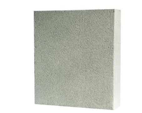 Lightweight construction brick isolated on white. Lightweight foamed gypsum b Stock Photos