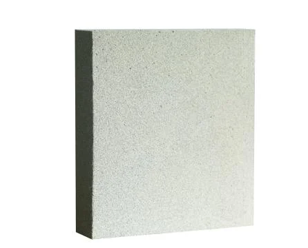 Lightweight construction brick isolated on white. Lightweight foamed gypsum b Stock Photos